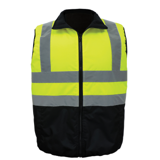 High-Visibility Reversible Insulated Safety Vest - GLO-V1